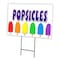 Signmission Popsicles Yard Sign & Stake outdoor plastic coroplast window, C-1216-DS-Popsicles C-1216-DS-Popsicles - alternate 1
